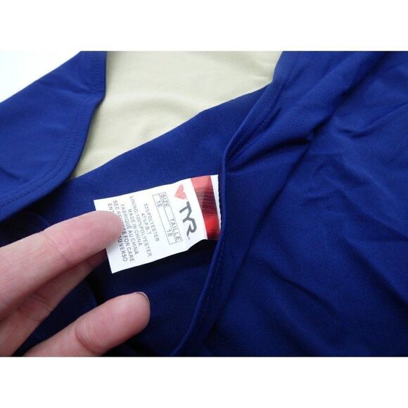 TYR DURAFAST ELITE® WOMEN'S Plus Size HIGH-WAIST SWIM BOTTOM – Blueberry, 18 - Picture 7 of 8